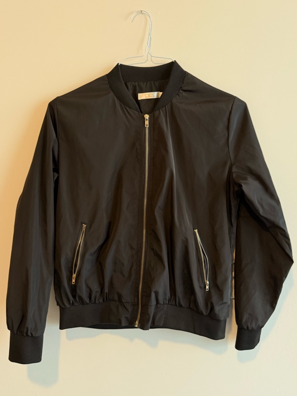 Black Lightweight Bomber Jacket